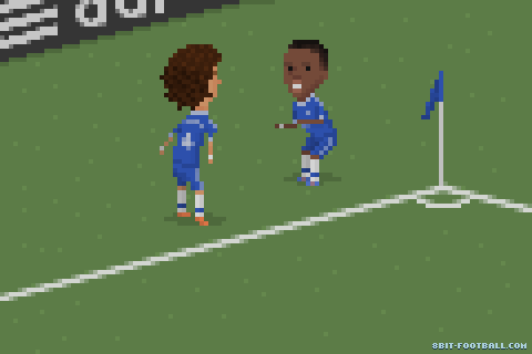 Eto’o and David Luiz dance celebration