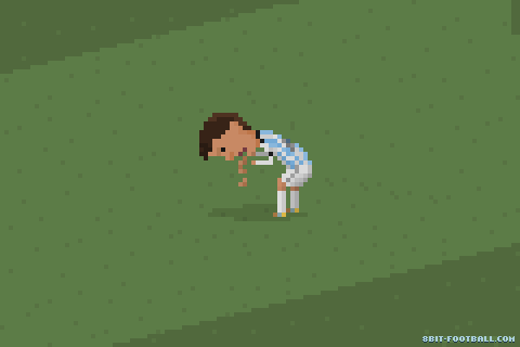 Messi puking against Romania
