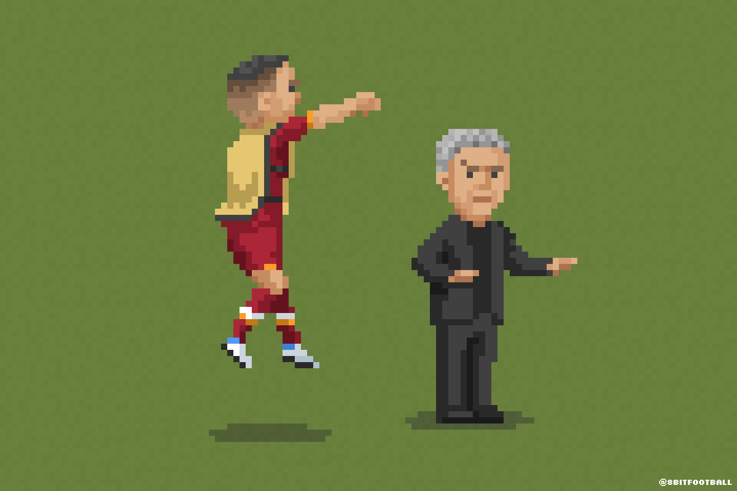 Mourinho celebration with Roma