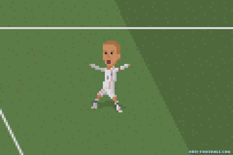 Beckham’s celebration against Greece
