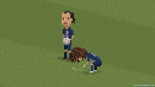 David Luiz and the referee spray