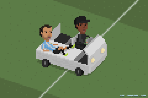 Mascherano kicks the injury cart driver