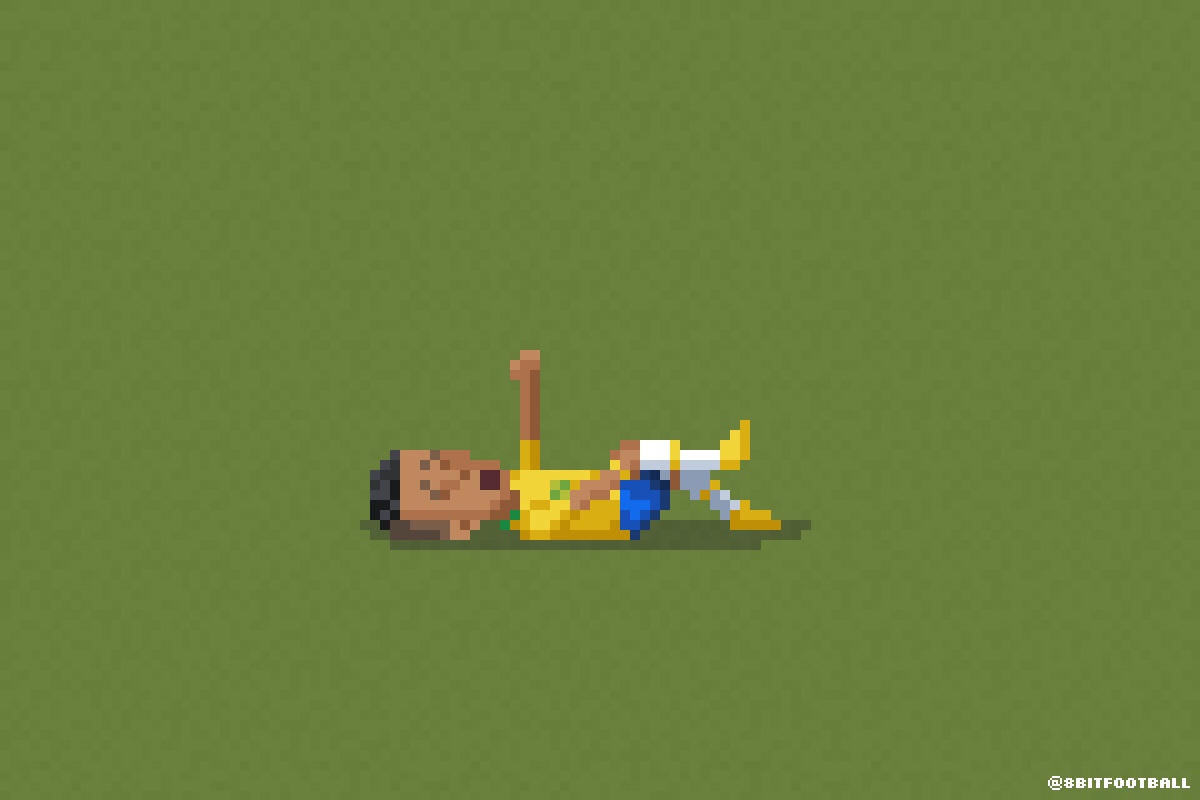 Neymar on the ground